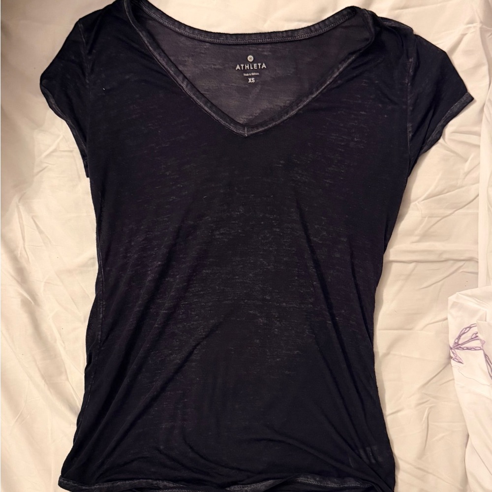 Athleta Women's Charcoal Short Sleeve Tee